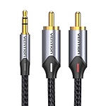 3.5 스테레오 to 2 RCA 오디오 케이블, BCNBL (10m)