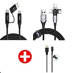 3in1 멀티 100W + A to C 180도 회전 18W + 닌텐도 DS 충전케이블, C3IN1 + AC180D + 닌텐도 DS (1.2m/2m/1.2m)
