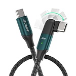 60W C to C 180도 각도조절 고속충전 케이블 1.8m