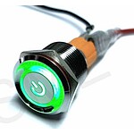 (법인전용) LB19B-P10F-G 전원링 자동복귀 10A 19파이 LED 방수 메탈스위치 IP65
