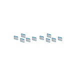 보안 커텍터, 추가구매용 USB C타입 블록, LINDY-40466 (블루/10개)