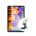 갤럭시탭A 10.1 2019 액정 필름 2매+회전 거치대