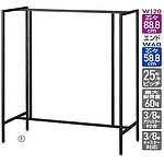 UR 중앙 양면 타입 블랙 W120cm
