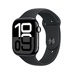 애플워치 10 46mm GPS 제트블랙 알루미늄 / 블랙 스포츠밴드 M/L  (MWWQ3KH/A)