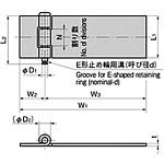 평 경첩(L1=30 W1=90)