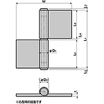 스테인리스 중량용 양발기 경첩(L1=66)