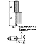 L형 뒤 경첩(2관)(L1=65 H1=15 H2=4.8)