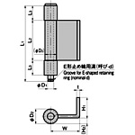 L형 뒤 경첩(3관)(L1=65 H1=15 H2=4.8)