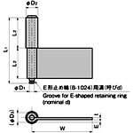 2관형 가공 경첩(L1=65)