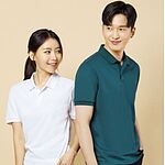 쿨 솔리드 소매 카우스 카라 티셔츠 (주머니 없음)