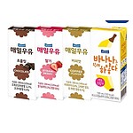 (법인영업) 매일우유 4종 혼합 딸기6+초코6+커피6+바나나6(총24팩)
