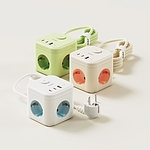 마카롱 3구 USB 고용량 큐브 멀티탭