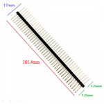 17mm 변환 핀헤더 (2.54mm 1*40P 도금)