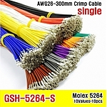 MOLEX 5264 싱글 크림프 케이블 AWG26 (GSH-5264-S)