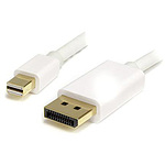 2m 6 ft White Mini DP to DP 1.2 - Displa