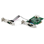 RS232C 시리얼 2포트 증설 PCIe 카드 16950 UART 로우 프로파일/표준 프로파일 대응 921.4kbps Windows/Linux 대응