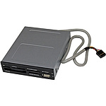 3.5인치 프론트 베이 내장형 USB 2.0 멀티미디어 메모리 카드 리더 22-in-1 블랙