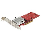 M.2 PCIe SSD 어댑터 카드/PCI Express x8/2 슬롯/NVMe, AHCI M.2/Windows, Mac, Linux