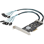 SATA 8포트 증설 PCI Express 인터페이스 카드/PCI - SATA 변환/4x 호스트 컨트롤러/SATA PCIe 확장 카드/PCI-e x4 Gen 2 - SATA 3.0/SATA HDD & SDD