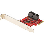 SATA 4포트 증설 PCI Express 인터페이스 카드/6Gbps/로우 프로파일 & 풀 사이즈 PCI 대응/SATA 스택 커넥터/RAID 없음 ASM1164 칩 탑재/SATA PCIe 확장 보드