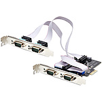 RS232C RS422 RS485 인터페이스 카드/PCI Express x1/4포트/921.6Kbps/Win & Linux/DB9 증설 확장