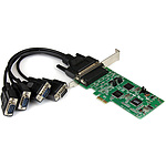 시리얼 어댑터 카드/PCIe x1/4포트 증설/2x RS232 + 2x RS422/RS485/표준&로우 프로파일/브레이크 아웃 케이블 첨부