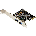 USB 3.0 2포트 확장 PCI Express 인터페이스 카드 2x USB 3.0 5Gbps 확장용 PCIe 연결 보드 SATA 전원 단자 포함