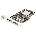 4포트 USB-A 증설 PCI Express 인터페이스 카드/4개의 포트로 20Gbps를 공유/USB 3.1 Gen 2(USB 3.2 Gen 2) 준거/표준 프로파일 대응/Windows, macOS, Linux 대응