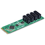 M.2 - SATA 어댑터 카드/4포트/M.2 PCIe 3.0 - SATA HDD/SSD/ASM1064/Windows macOS Linux/M.2 NVMe SATAk 증설용 변환 카드