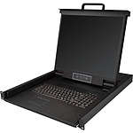KVM 콘솔/랙 장착형/1포트/19인치 LCD 모니터/1U/VGA/1280x1024/USB 대응/MTBF 50,000시간/케이블 부속/KVM 콘솔 드로어