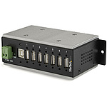 7포트 산업용 USB 2.0 허브 15kV ESD에 대응