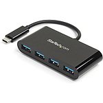 4포트 USB 3.0 허브 USB Type-C 접속 USB-C - 4x USB-A USB 버스 파워 대응