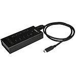 7 포트 USB 3.0 허브 USB Type-C 연결 금속 케이스 USB-C - 5x USB-A/2x USB-C