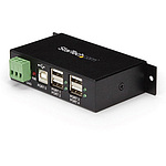 4포트 산업용 USB 2.0 허브 벽 마운트 대응 메탈 섀시 구조
