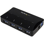 4 포트 USB3.0 허브 2.4 암페어 급속 충전 전용 포트 x1 탑재