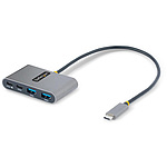 USB 허브/Type-C 연결/100W USB PD 패스스루/USB 3.2 Gen 1/5Gbps/2x USB-A + 2x USB-C/30cm 호스트 케이블