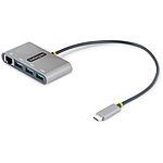 USB 3.0 허브/Type-C 접속/유선 LAN 어댑터 내장/USB 3.2 Gen 1 (5Gbps)/3x USB-A/버스 파워/30 cm호스트 케이블