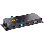 USB 허브/USB3.0(5Gbps) 접속/4포트(4xUSB-A)/산업용 메탈 인클로저/ESD 보호/서지 보호