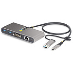 USB-C 허브/2포트/2x USB-A/USB 3.2 Gen 1 5Gbps/1x 시리얼 RS232C/100W Power Delivery 패스스루/유선 LAN/Type-A/C 어댑터 부속/PD 대응 고속 전송 충전
