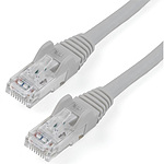 카테고리 6 LAN 케이블 (Cat6) RJ45 몰드 커넥터 (손톱 접힘 방지 커버 포함) 1m 그레이