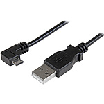 스마트 폰 충전 Micro-USB 케이블 0.5m L형 우향 마이크로 USB (수컷) - USB (수컷) 24AWG