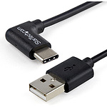 USB 케이블/USB 2.0 Type-A - L형 Type-C/1m/수컷 수컷/블랙/충전 & 데이터 전송 동기/타입 CL자 커넥터