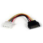 15cm SATA 전원 커넥터(15핀/수) - 주변 전원 커넥터(4핀/암) 변환 어댑터 케이블