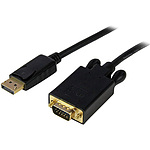 DisplayPort 1.2 - VGA 케이블 / 1.8m / 1080p / 액티브 변환 / 래치 DP 커넥터 / DP 남성 / VGA 남성 / 블랙