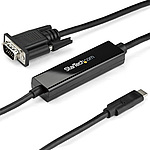 USB-C - VGA 케이블/1080p/액티브 변환/Thunderbolt 3 호환/블랙