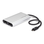 Thunderbolt 3 - 2포트 DisplayPort 변환 어댑터 4K/60Hz Mac 및 Windows 지원