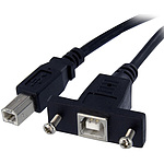 30cm USB2.0 패널 장착형 케이블 패널 장착용 USB B 포트(암) - USB B 포트(수)