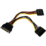 15cm SATA 전원 케이블 직렬 ATA Y 자형 분기 케이블 1x SATA 전원 플러그 2x SATA 전원 리셉터클