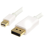 Mini DisplayPort - DisplayPort 변환 케이블/1m/디스플레이 포트 1.2/mDP - DP 모니터 케이블/4K60Hz/mDP 수컷 - DP 수컷/화이트