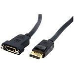 DisplayPort 연장 케이블/91cm/디스플레이 포트 1.2/패널 마운트형/4K60Hz/DP 수컷 - DP 암/블랙